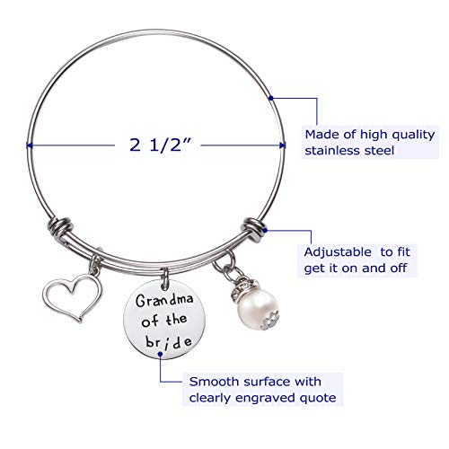 Lparkin GRANDMA-BRIDE-BRACELET-023 Grandma Of Bride Bracelet Nana Gifts Great Grandmother Bangle Bracelets Wedding Gift thumb #1
