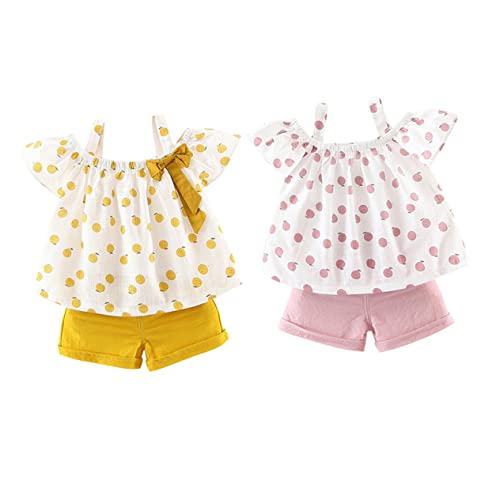 Conjunto de camiseta sin mangas y pantalones cortos de algodón para niñas