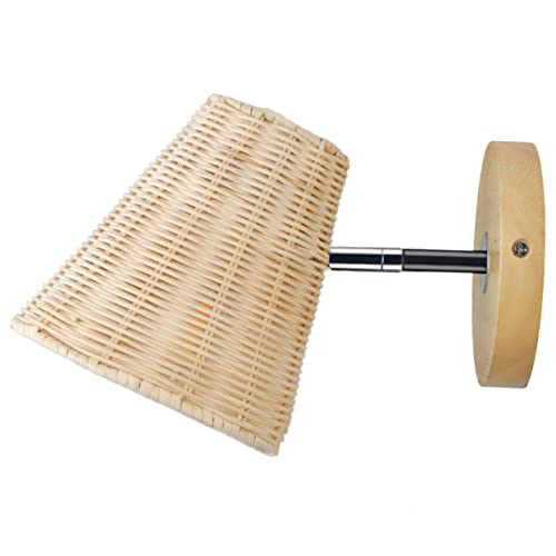 Aplique de pared de ratán beige Gatuida para mesita de noche en dormitorios y hoteles