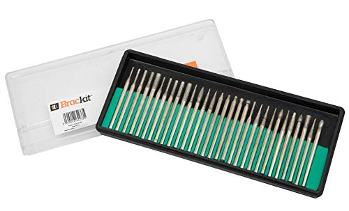 30PZ. Punta diamantata sbavatura e incisione set