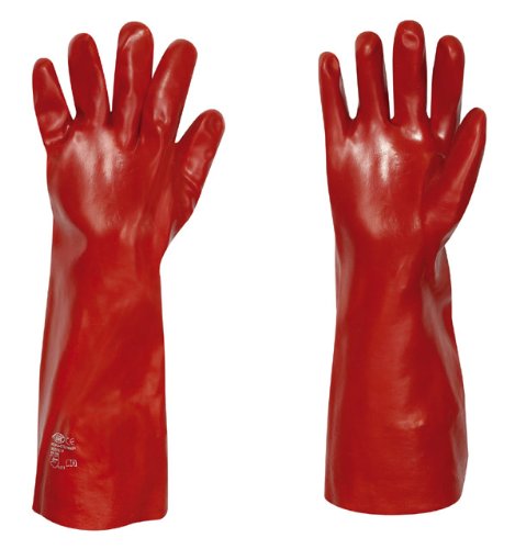 Guantes de protección de PVC Stronghand de 45 cm de largo en pack de 10