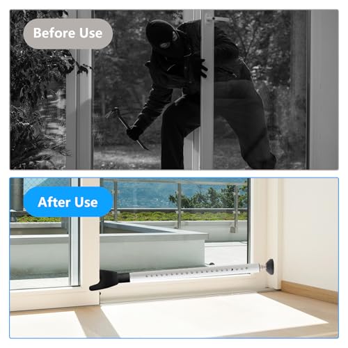 Barre de sécurité pour portes réglable 48-138cm avec base 360