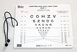 Sloan Letter Eye Chart for Near Vision with 16 Inch Cord