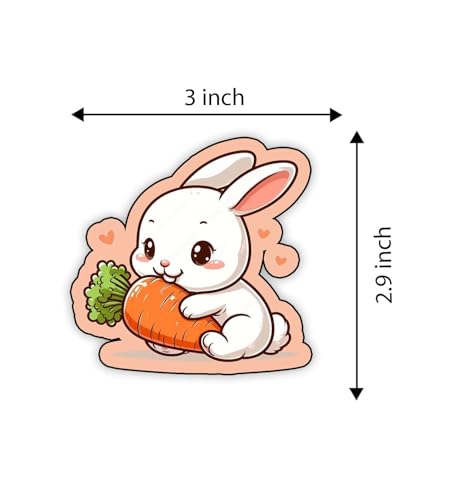 Image of Gift Me Bazar Wooden Rabbit Cartoon Fridge Magnet for Decoration | Fridge Magnets for Refrigerator & Almirah Decor | Home, Kitchen and Office Decoration Multicolor (Design 5)