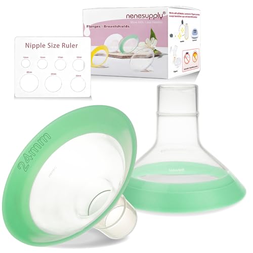 Image of Nenesupply 24mm Flanges Compatible with Medela Breast Pump Parts Replacement 24mm Flange for Medela Accessories. Work with Pump in Style Parts Symphony Parts Swing Maxi Harmony and Personalfit Flex
