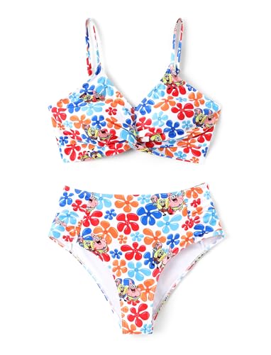 Image of SPONGEBOB SQUAREPANTS Family Matching Swimwear Set, UPF 50+ Quick-Dry Beachwear for Girls,Boys,Women & Men, Multicolor