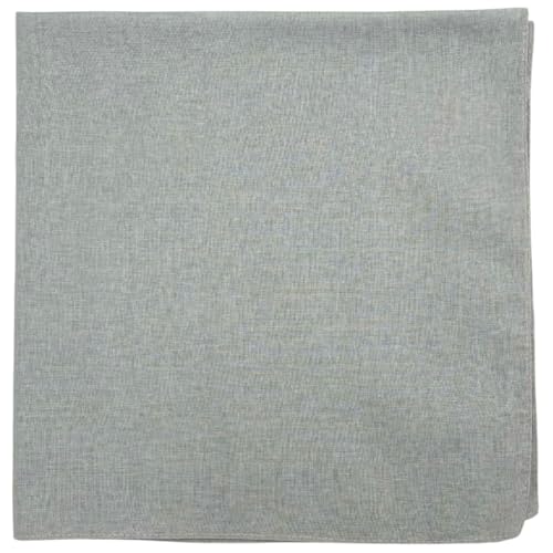 MDSTYLE 100% Cotton Solid Color Bandana for Men & Women 22" x 22" Handkerchief Headband Scarf (Light Grey 1pc)