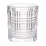 Cofan Pack de 6 Vasos de Agua con Relieve 27,5 cl, Vidrio Transparente, Aptos para el lavavajillas, Vasos Bajos Elegantes