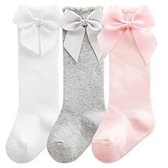 3 Pairs: White, Light Grey, Peach Pink