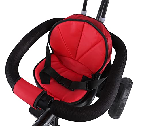 Image of JoyRide Stroller Tricycle| Baby Trike|Tricycle with Canopy and Parental Adjust Push Handle for Kids|Boys|Girls Age Group 1.5 to 5 Years (Red)