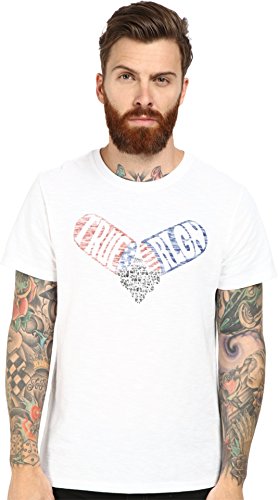T-shirt True Religion Peace Pill homme col rond et manches courtes idéal au quotidien