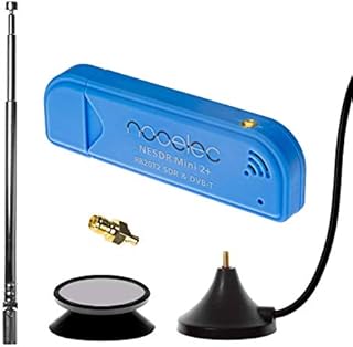 Nooelec NESDR Mini 2+ 0.5PPM TCXO RTL-SDR & ADS-B USB Receiver Set w/Antenna, Suction Mount & Female SMA Adapter. RTL2832U & R820T2 Tuner. Low-Cost Software Defined Radio