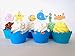Set of 12 under The sea handmade Ocean Animal Creature Cake Cupcake Toppers for Ocean Sea Theme Birthday Party Supplies Under The Sea Party Decoration