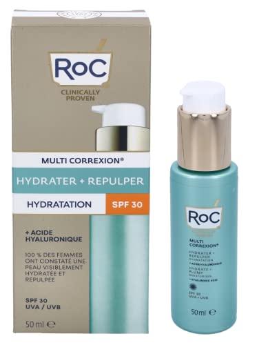 Roc - Multi Correxion Hydrate Plump Crema Hidratante Facial Spf 30 - Tratamiento Anti Arrugas Y Antiedad - Uva B Protección - 50ml Roc - Multi Correxion Hydrate Plump Crema Hidratante Facial Spf 30 - Tratamiento Anti Arrugas Y Antiedad - Uva B Protección - 50ml
