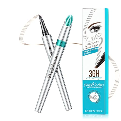 Eyebrow Pen with 4-Fork-Tip Create Natural Hair-Like Brows Light Brown - image 1