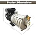 TECHTONGDA Horizontal Multistage Centrifugal Pump Stainless Steel Circulation Water Pump CNC Machine Tool Processing Center Cooling Water Pump 8 m³/h 220V