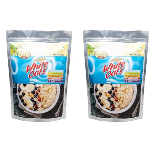 Image of Express Foods White Oats Jumbo, 800g (Pack of 2)