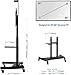 NB North Bayou Mobile TV Cart TV Stand with Wheels for 55