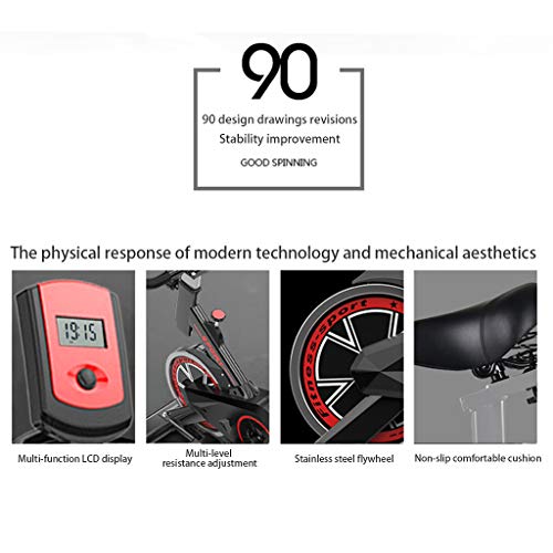 TEEGUI Indoor Sport Bike Stationary Professional Exercise Cycling Bike Slient Belt Drive for Home Cardio Workout Weight Loss Equipment Women That Work Fast (Black, One Size)