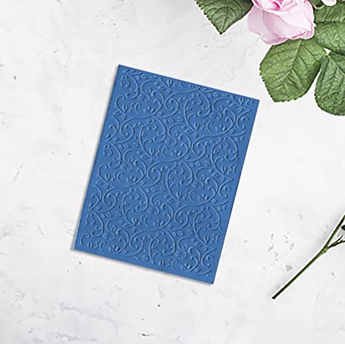 3-D Textured Impressions Background Embossing Folder, Lace Vine Pattern Plastic Embossing Folder Template For Card Making Scrapbooking Paper Craft Album Stamps Diy Décor #TOP3
