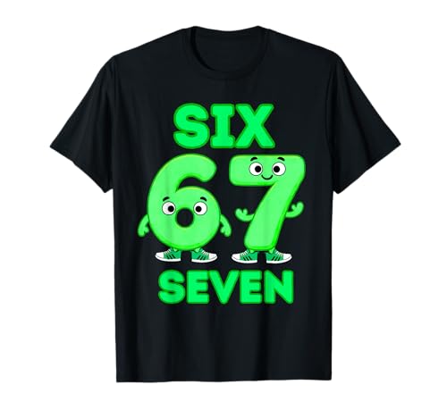 67 brainrot Italiano Divertente Brainrot Bambini 67 Six Seven Maglietta