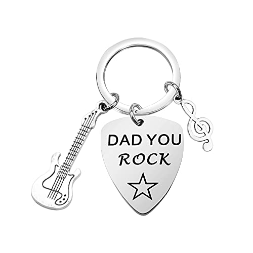 Porte-clés médiator de guitare Dad You Rock : ne perdez plus vos clés de studio