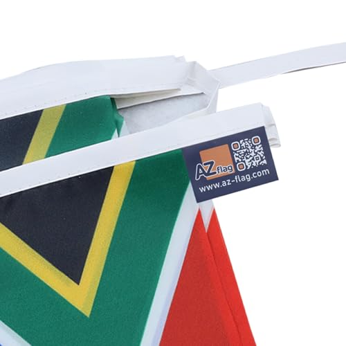 Image of AZ FLAG South Africa 6 meters BUNTING Flag 20 flags 9'' x 6'' - South African STRING flags 15 x 21 cm
