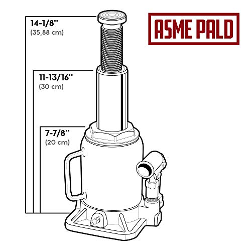 Powerbuilt 20 Ton Shorty Bottle Jack, Heavy Duty 40000 Pound Vehicle Hydraulic Lift With Stable Base, Pin Release, Stubby - 647504 #TOP2