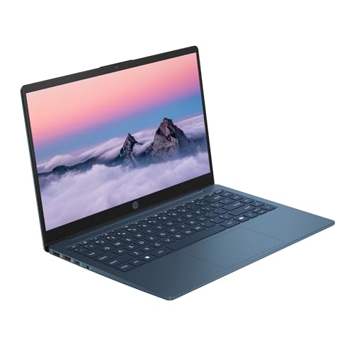 Image of HP 14 inch Business Laptop Computer with 1-Year Office 365, Intel Quad-Core N150 Processor, 128GB UFS, 4GB RAM, Windows 11 Home, Waterfall Blue
