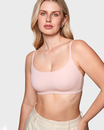Image of INLYRIC Women's Inbarely Bralettes Cami Bras No Underwire Wireless Seamless Unlined Comfort Sports Bra