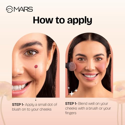 MARS Liquid Blush Hour | Dewy-Matte Finish | Highly Pigmented | Lightweight & Long-Lasting Formula | Effortless Application (12 ml) (03-SUNKISSED) - Image 5