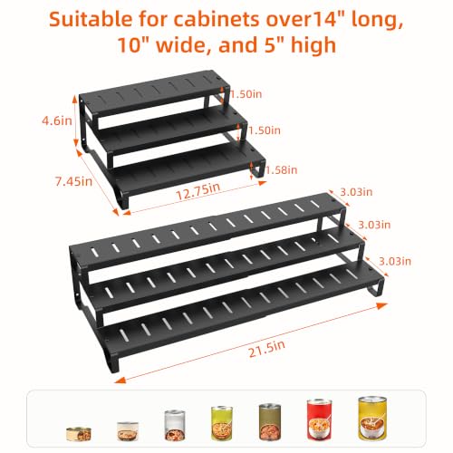 Expandable-Can-Organizer-for-Pantry-3-Tier-Adjustable-Metal-Can-Rack-Tiered-Pantry-Shelf-Adjustable-Width-Can-Dispenser-for-Deep-CabinetKitchen-Countertop-Canned-Goods-Storage-Holder
