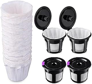Reusable K Cups with Paper Filters Set, Including 4 Pack K Cups