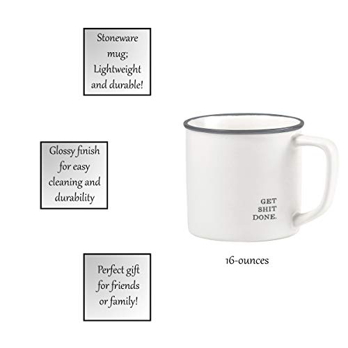 Juego de 5 tazas de café de Stoneware 16 oz miniatura 2