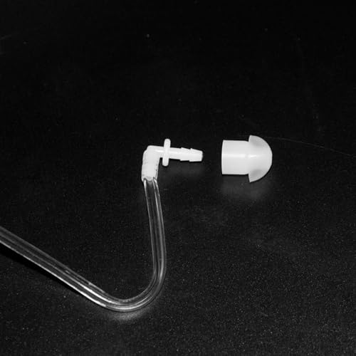 Auriculares de tubo acústico HYS de 3,5 mm para seguridad y eventos con clip de ropa negro 5