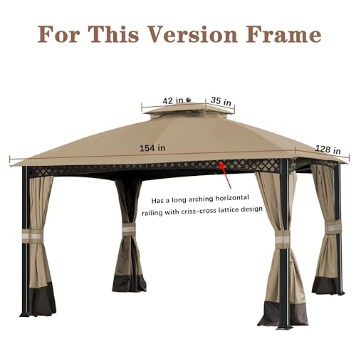image for SCOCANOPY Replacement Canopy Cover for Windsor Gazebo L-GZ717PST-C, 81