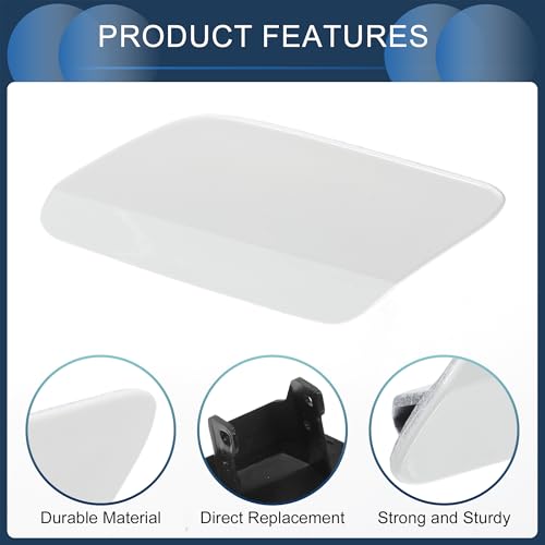 INFINAUTO Front Left Bumper Headlight Washer Nozzle Cover Cap No.5GG955109 Bumper Trim Nozzle Cover for VW Golf MK7 VII 2013-2016 White Plastic 1 Pcs - Image 3