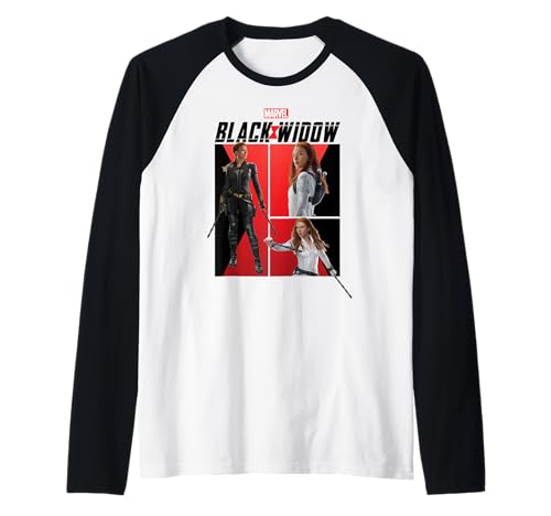 T-shirt Marvel Black Widow raglan cadeau idéal pour fan de comics