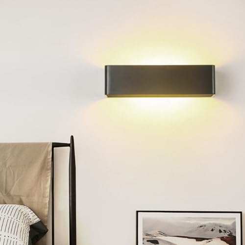 Aplique de pared minimalista de 61cm con luz neutra antirreflejos para dormitorio