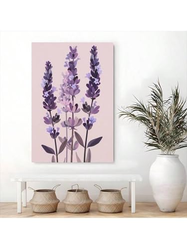 Tableau lavande fleur violette art mural salon 60x80cm - 5