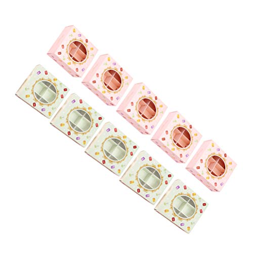 Caixa de armazenamento de 10 peças de macarrão caixa de cozimento 6-grades caixa de macaron pequeno