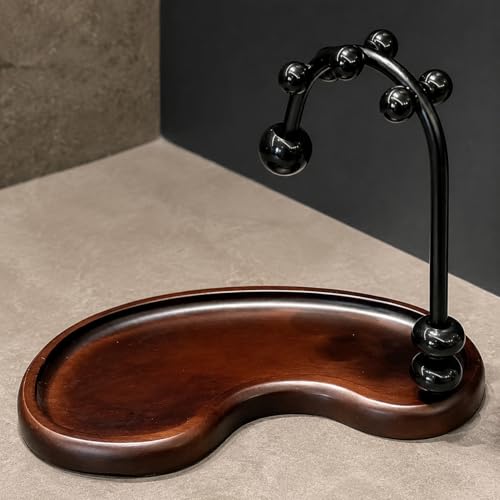 Organizador entrada vaciabolsillos madera nogal para llaves 4