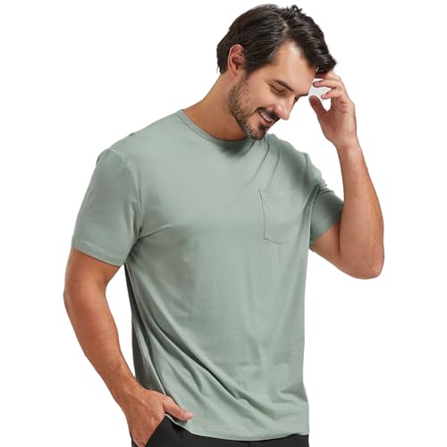 netdraw men39s ultra soft bamboo viscose pocket t-shirt classic fit lightweight cooling short sleeve casual basic shirt