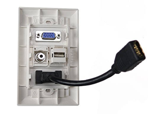Ntw Customizable Unimedia Wall Plate With Personizable Id Tag - Hdmi Pigtail, Vga, 3.5Mm Audio And Usb Pass Through - 3Unc-V35Tubhp #TOP3