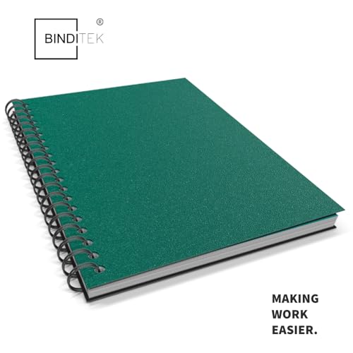Image of Binditek 12 Mil Sand-Textured Binding Covers, Letter Size, Green, 25 Pack