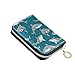 OTVEE Cartoon Shark Animals RFID Credit Card Wallet, Microfiber Leather Zipper Card Case Holder for Women