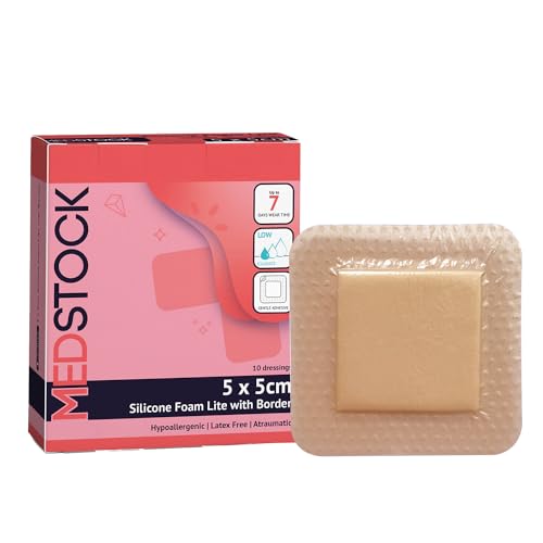 MEDSTOCK Silicone Foam Lite Dressing with Border, 2