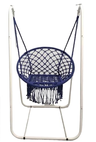 Stilvoller Schaukelstuhl für den Außenbereich, 165 cm, Hängeseil...