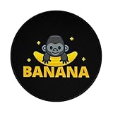 マウスパッド バナナ ゴリラ 猿柄 ゲーミングマウスパッド 丸型 Mouse Pad 円型 テーブルパッド おしゃれ 可愛い まうすぱっど FPSゲーム お茶パッド コップ敷き PC 滑り止め 贈り物 20cm