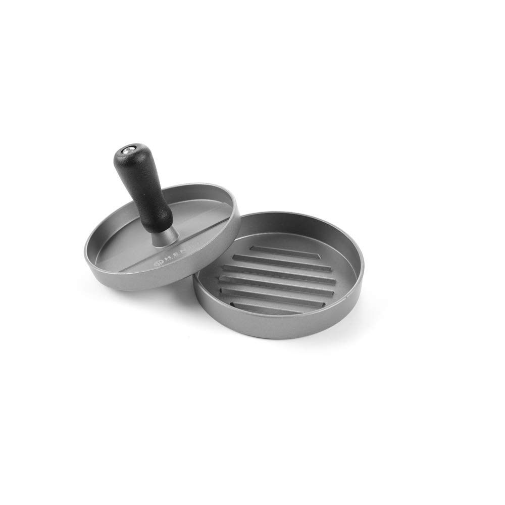 HENDI 513026 - Pressa per hamburger, in alluminio, 120 x 80 mm, 24 pezzi